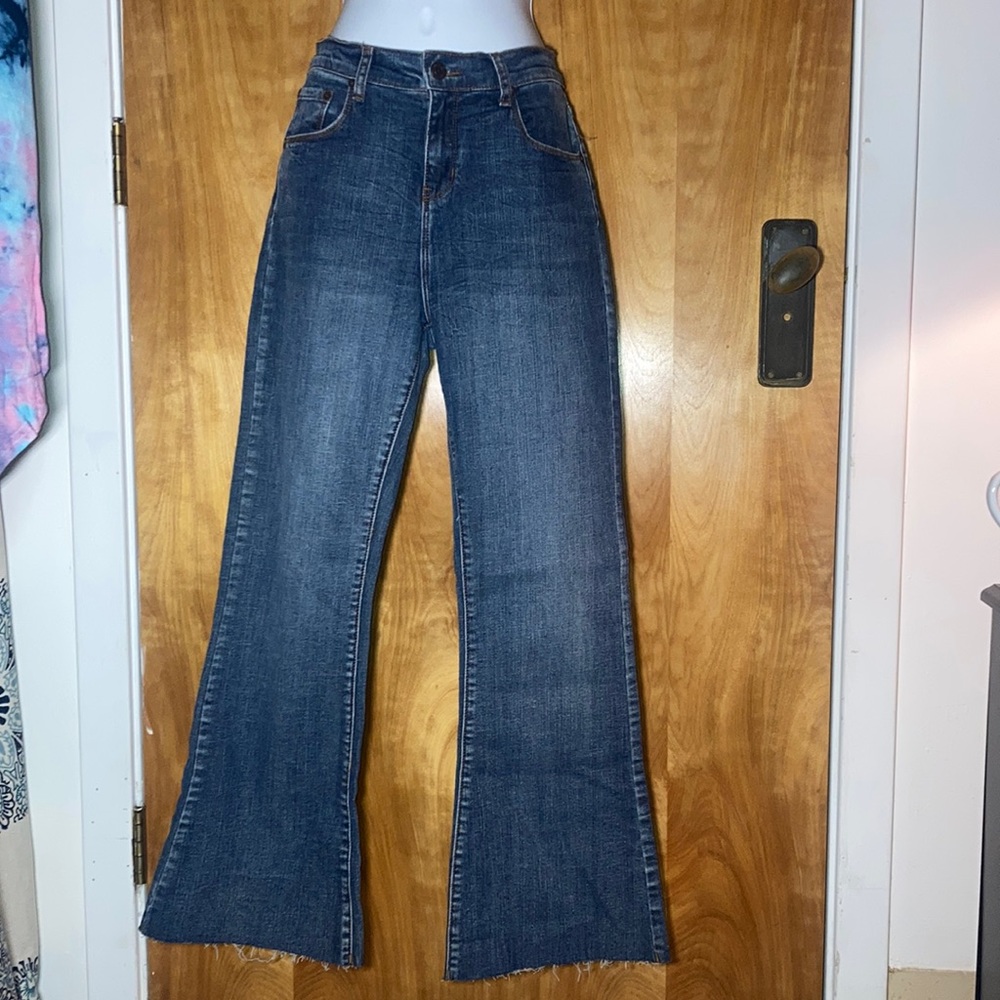 Denim Colab Feel The Sun Saltwater & Song Flare Blue Jeans Size 11